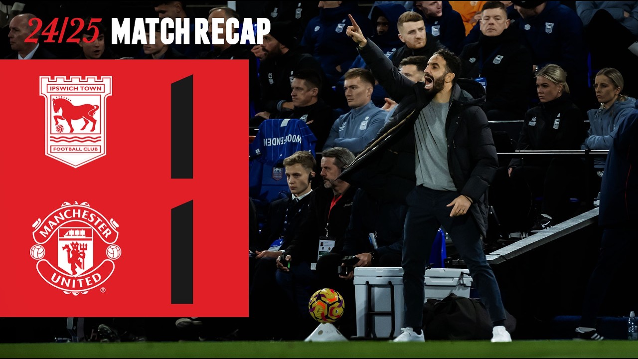 Pierwszy mecz Rubena Amorima w roli menedżera | Ipswich 1-1 Man Utd