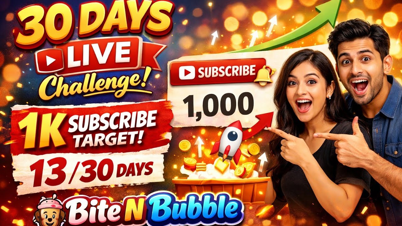 Day 13/30 🚦 Heavy Traffic Ride Vlog | 1K Subscribers Target🔥| 30 Days Live Challenge | Bite N Bubble