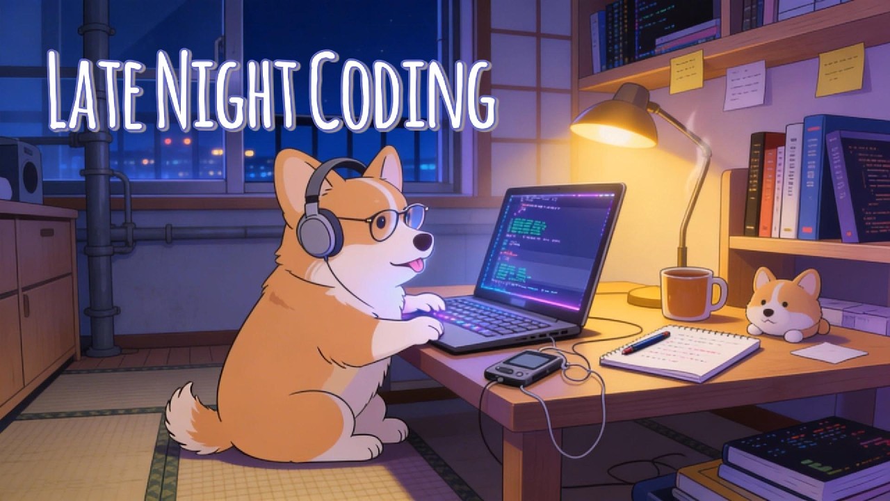 Late Night Coding Lofi with Durpy the Corgi 🐶💻 | Chill Beats for Programming, Debugging & Deep Focus