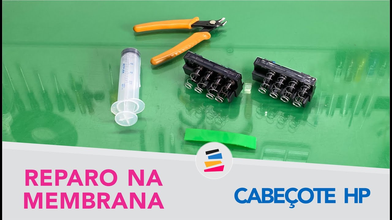 Reparo na Membrana da Passagem de Ar do Cabeçote de Impressão HP Série PRO