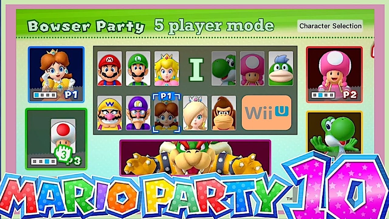 Mario Party 10 by Nintendo - Bowser Party Mode 5 Player Gameplay on the Wii U | Part 1 of 3