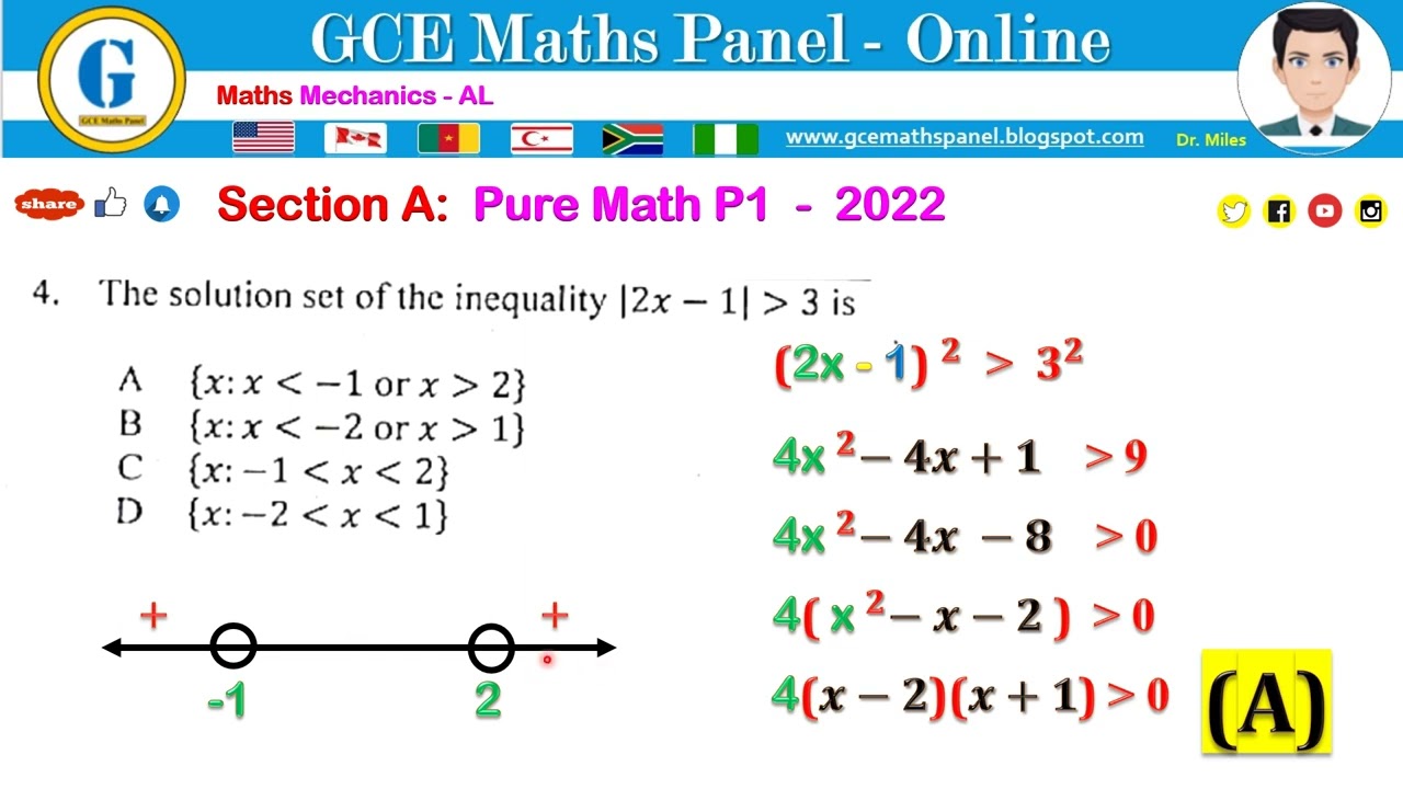 June 2022 A Level Pure Mathematics Solutions   Part 1 of 3   Statistics   Mechanics   Cameroon GCE
