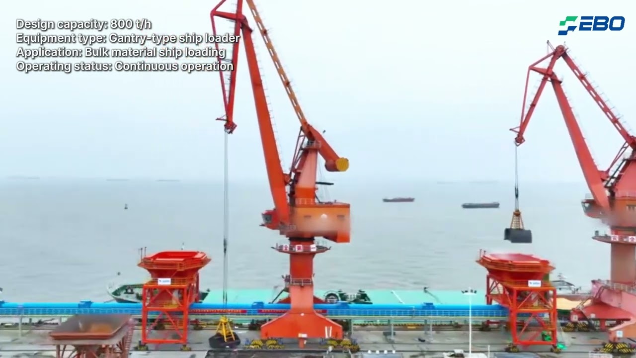 800 t/h, full throttle! 🚀Our gantry-type ship loader delivers continuous