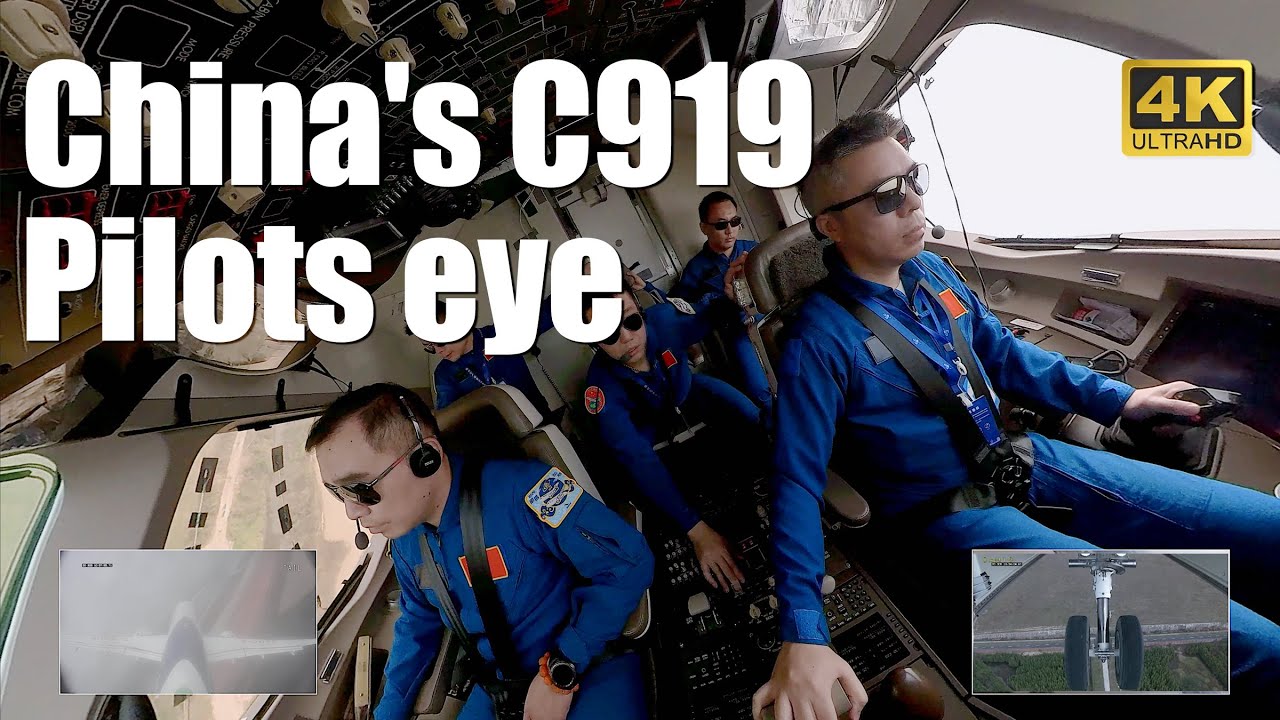 China's C919 airplane pilots eye: 48 degree flight circle