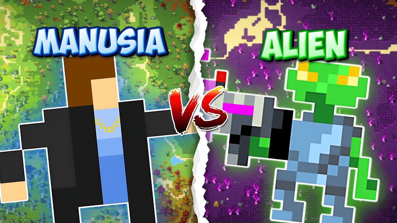 100 MANUSIA VS 100 ALIEN - WorldBox Indonesia