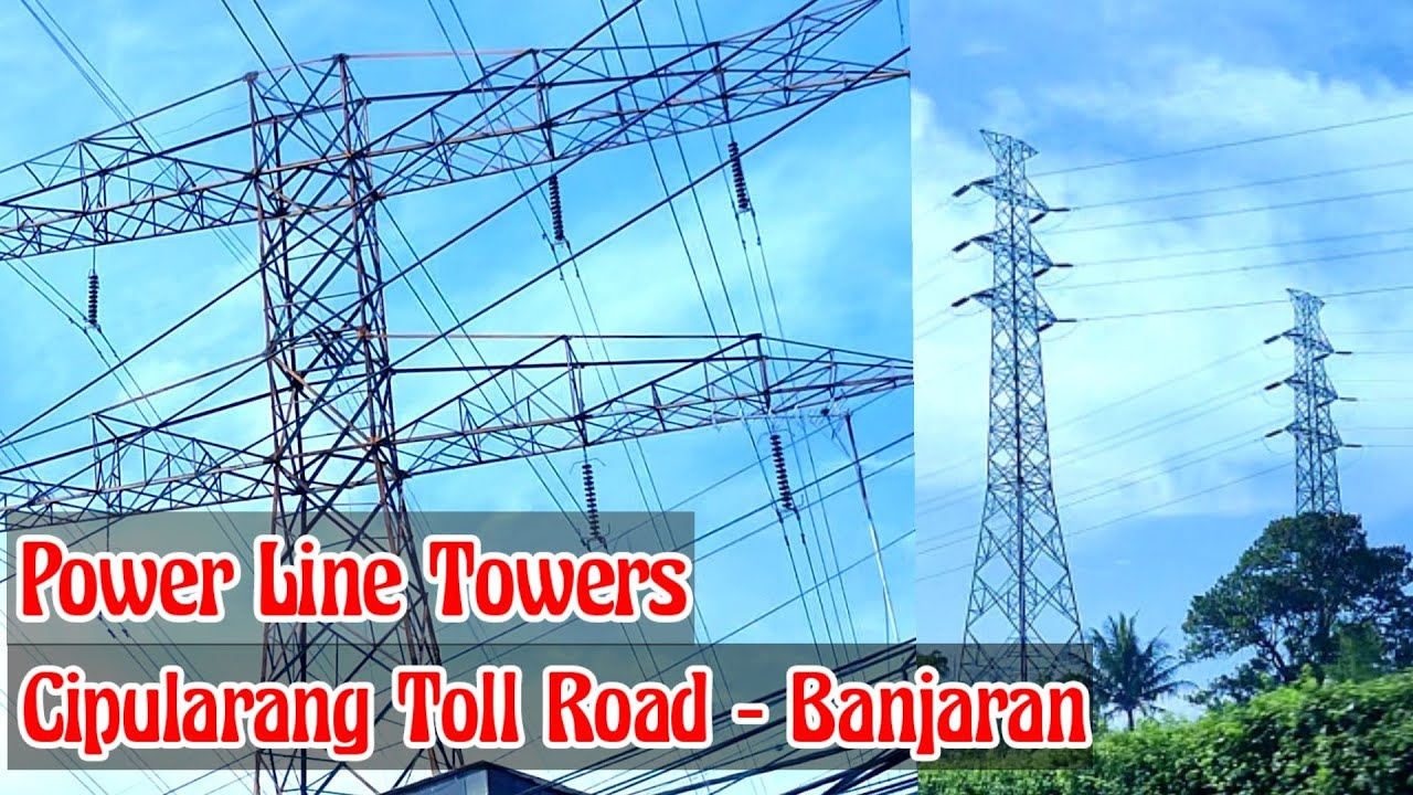 Power Line Towers along Cipularang Toll Road to Banjaran - Bandung Regency