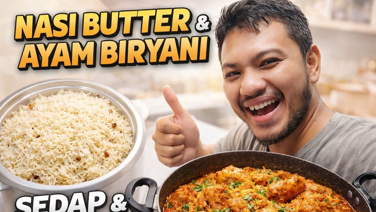 Resepi Nasi Butter + Ayam Biryani Padu! Confirm Anak Bertambah 🍗🔥