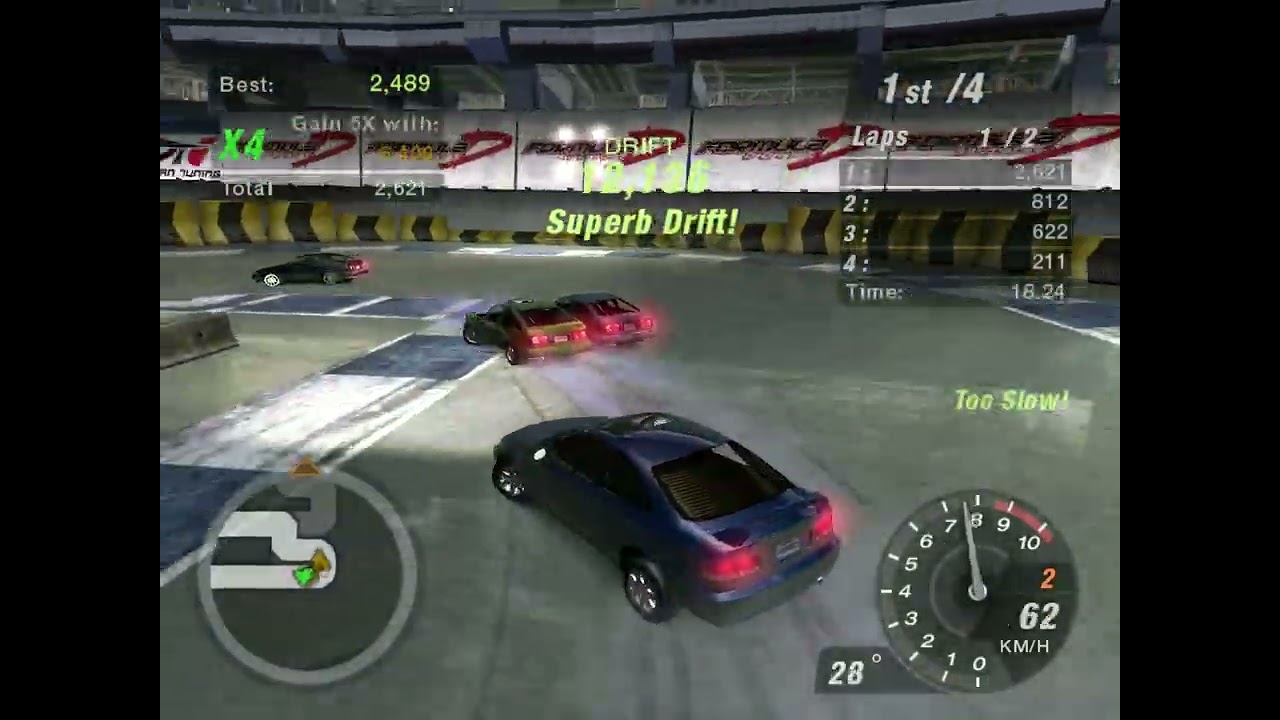 Need for Speed Underground 2 (Original Version) Map 2/1st🙂. Drift Race .