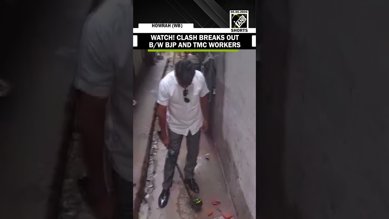 Visuals from Shivpur's Chaurabasti area where clash broke out reportedly bween BJP and TMC workers