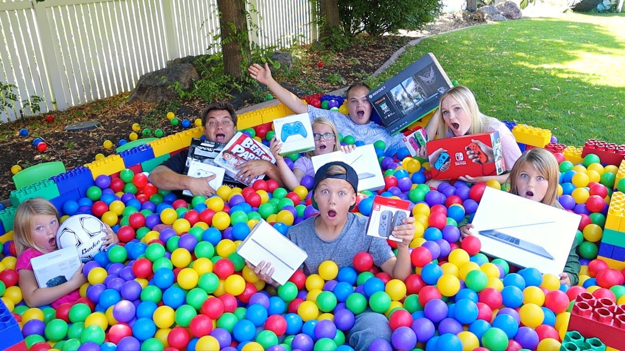 Filled a Giant Ball Pit with PRIZES!
