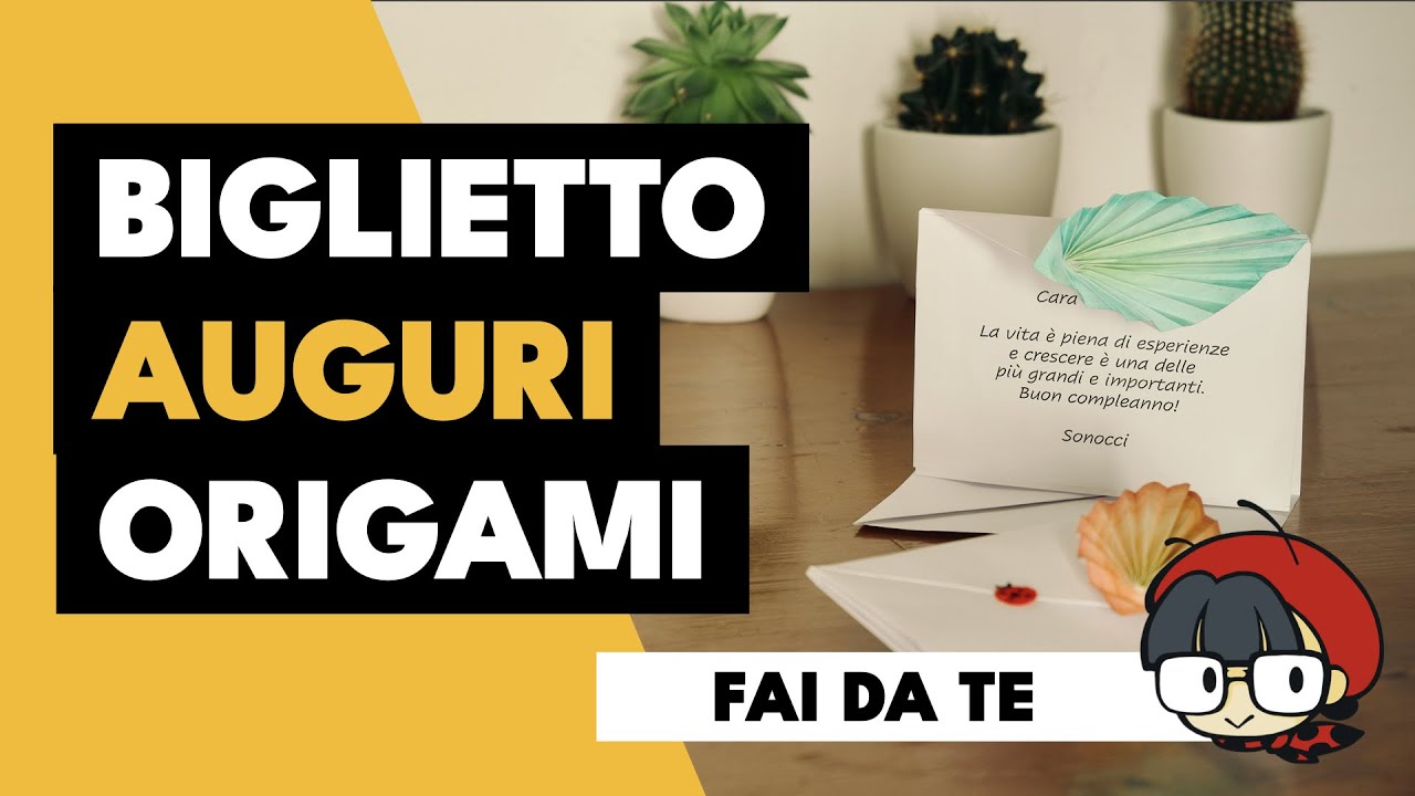 Biglietto auguri con foglio A4 - Tutorial Origami giapponesi facile faidate