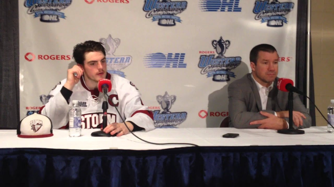 Otters Interview Room: Guelph Storm's Matt Finn and HC Scott Walker 4/22/2014