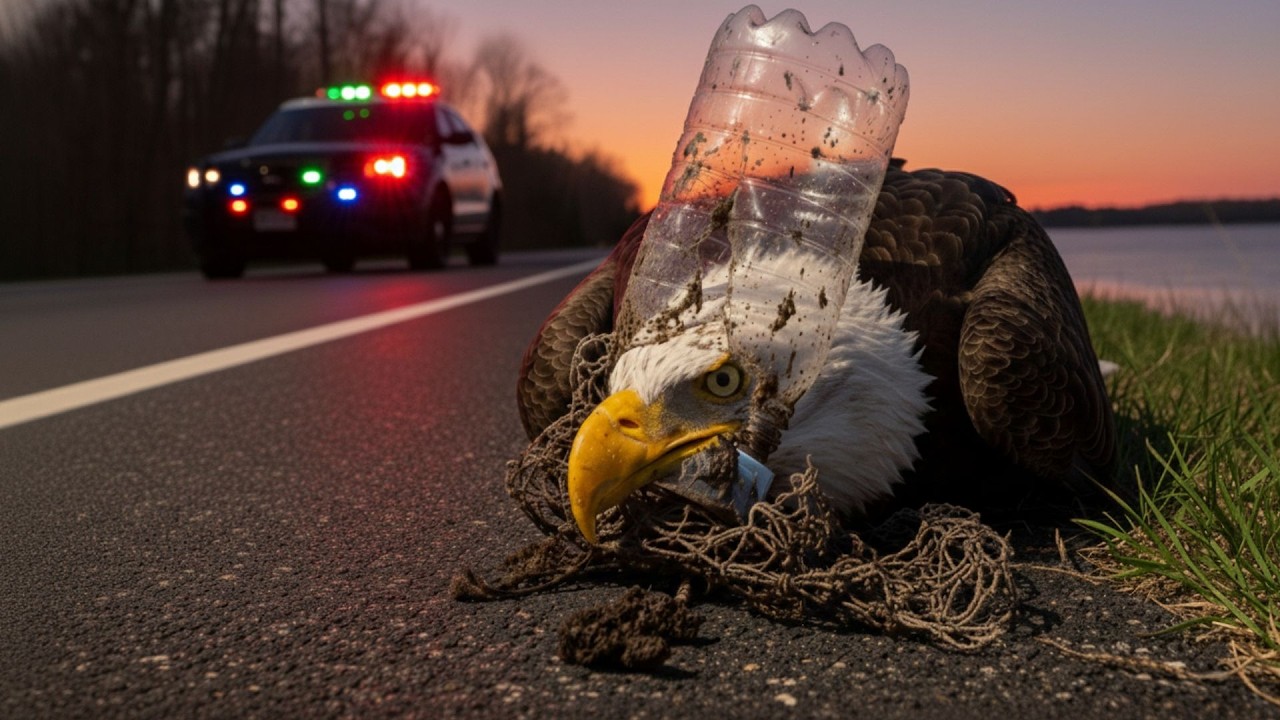 THE MAN WHO SAVED A BALD EAGLE STUCK NEAR THE ROAD IN ALASKA’S FOREST WILDERNESS