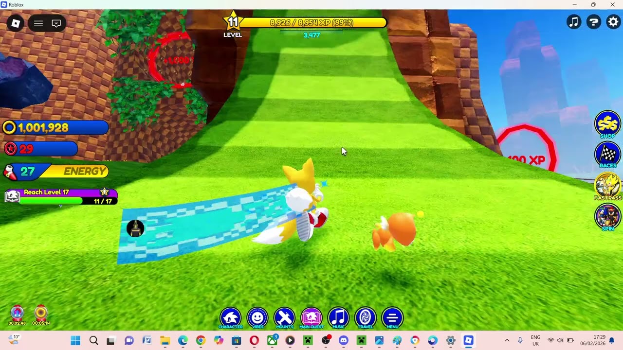 Playing Sonic Speed Simulator with my friends (Georges B-day party)