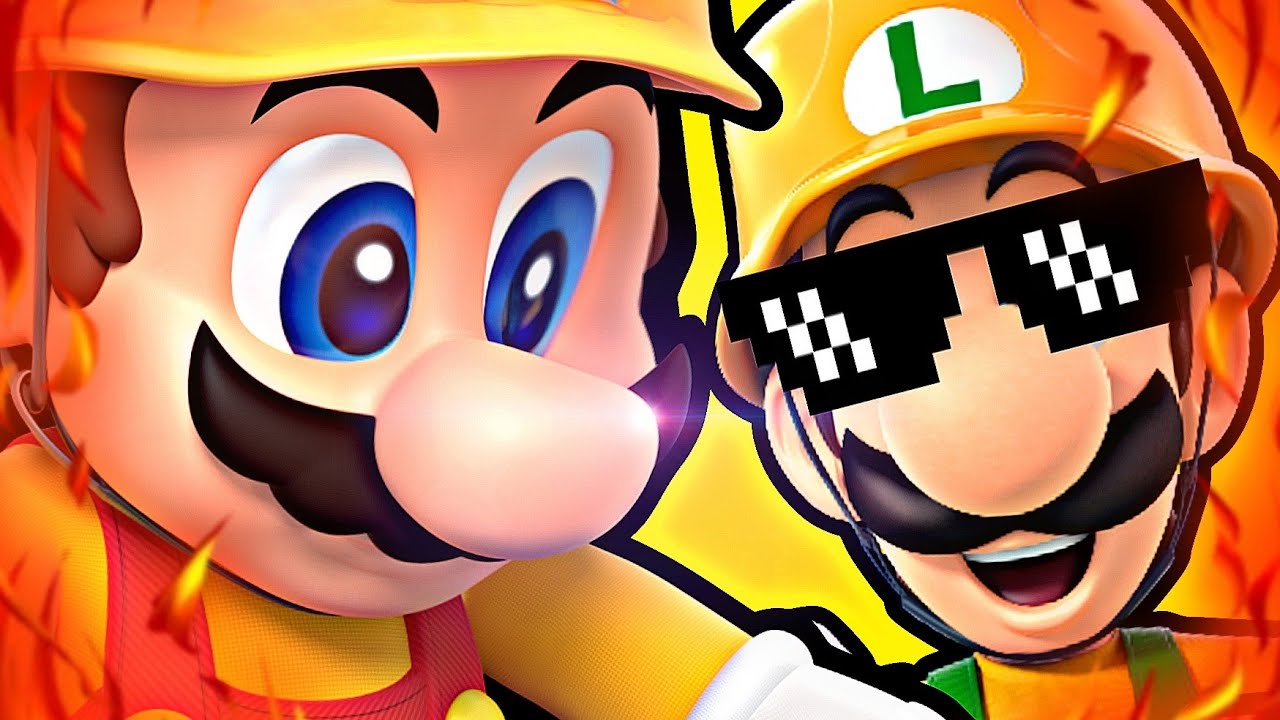 Mario maker mais c'est 2 c** qui joue