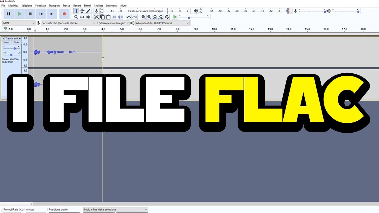 File FLAC: a cosa servono e come convertirli in WAV con Audacity