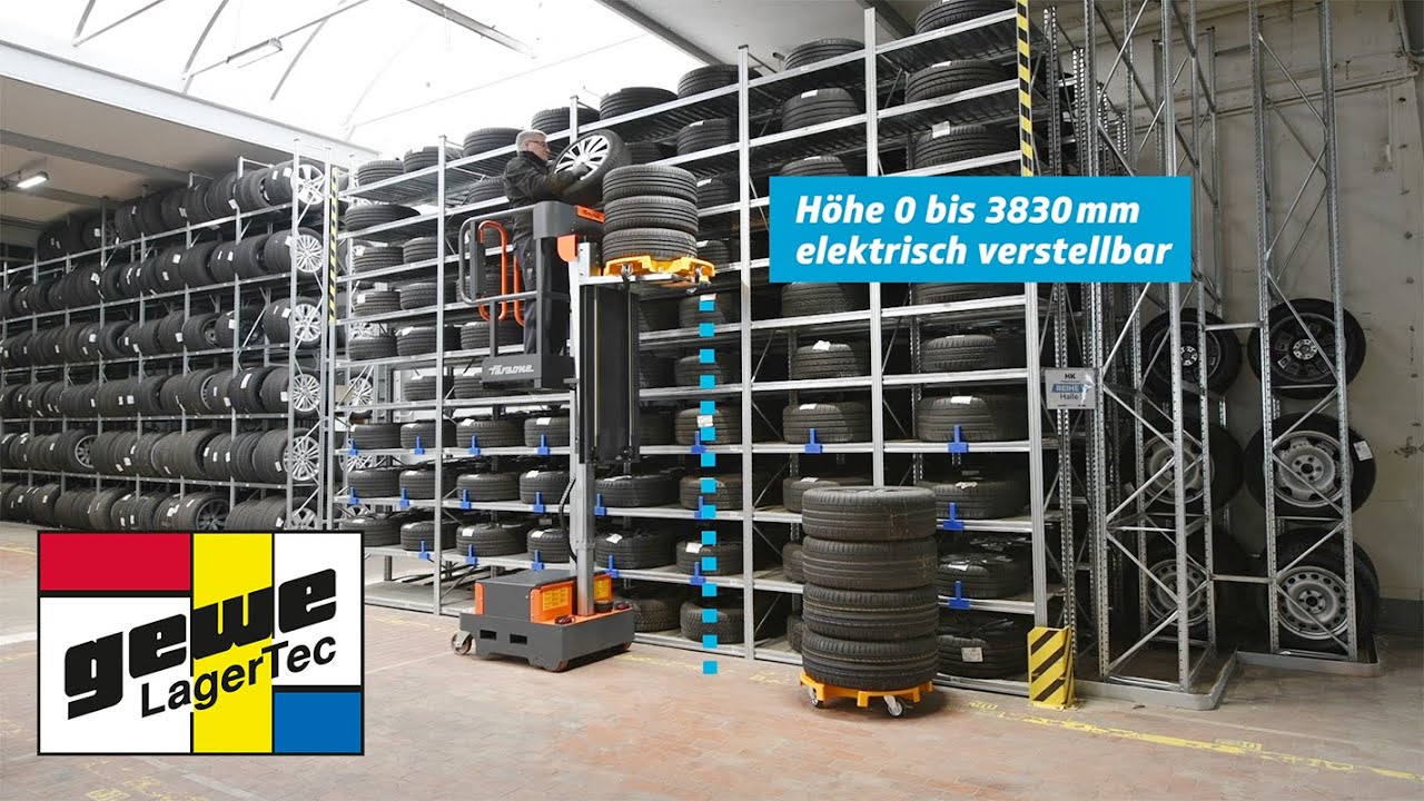 gewe Giraffe 5 │Einlagerung  R&auml;derlagerung f&uuml;r Profis