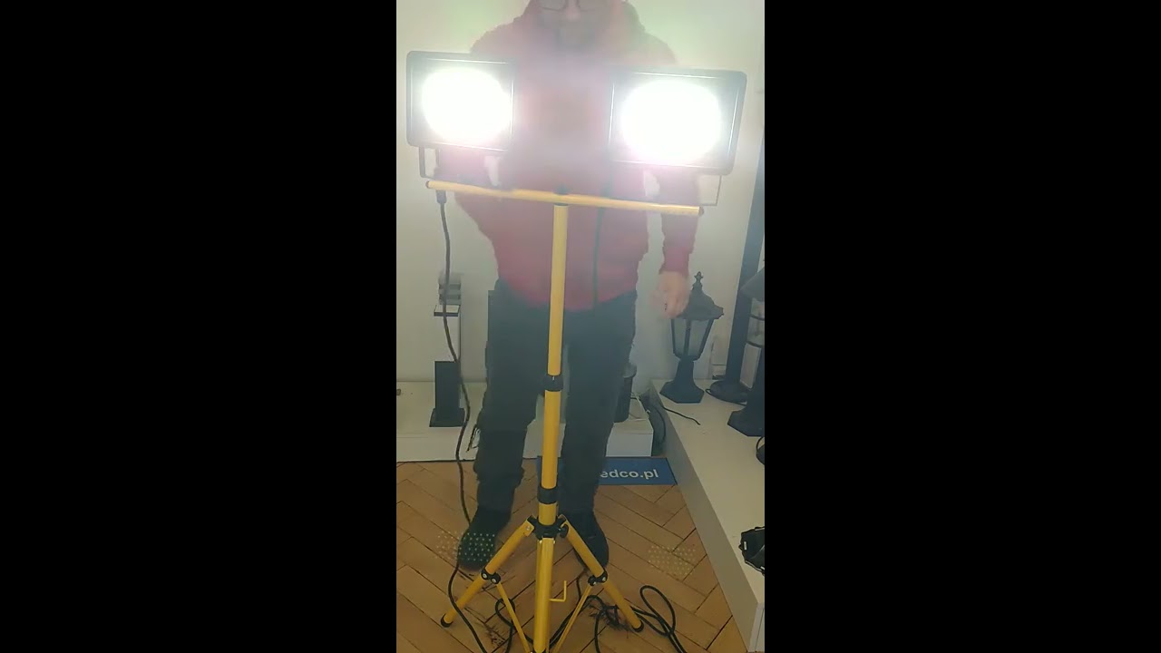 Lampy LED na podwójnym statywie 1,5m regulacja wysokości - sklep LEDco.pl