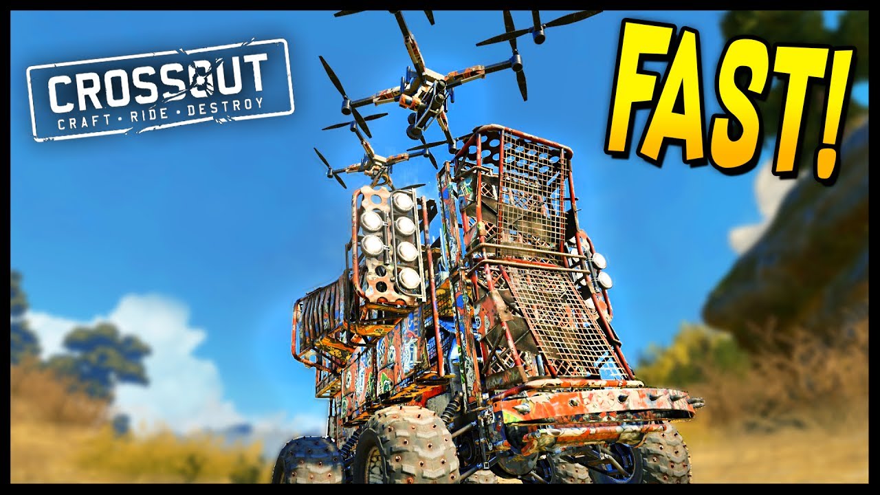 Crossout - FASTEST BUILD!? Insanely Fast Drone Build! No Boosters - Crossout Gameplay