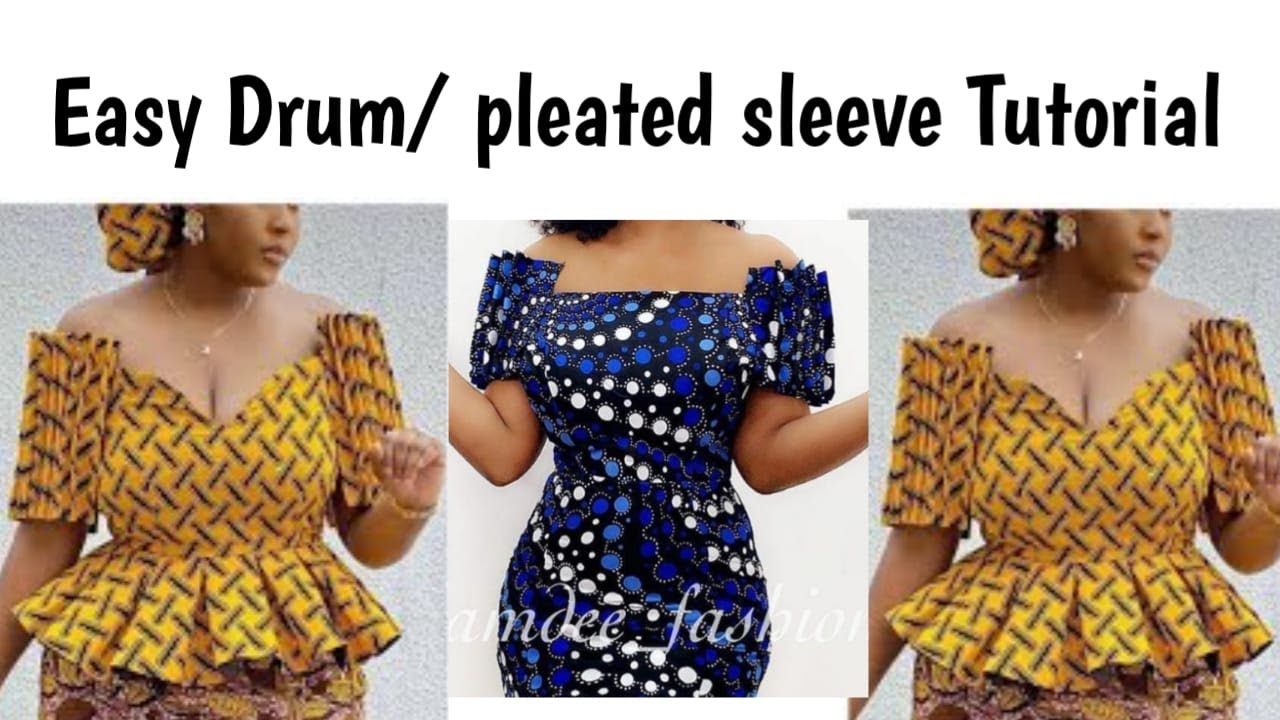 SIMPLIFIED* HOW TO MAKE A DRUM SLEEVE ] HOW TO MAKE A PLEATED SLEEVE . stylish sleeve tutorial