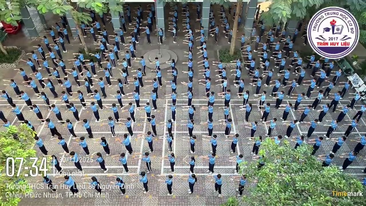 Trường THCS Trần Huy Liệu tham gia đồng diễn võ nhạc Vovinam ngày 30/11/2025