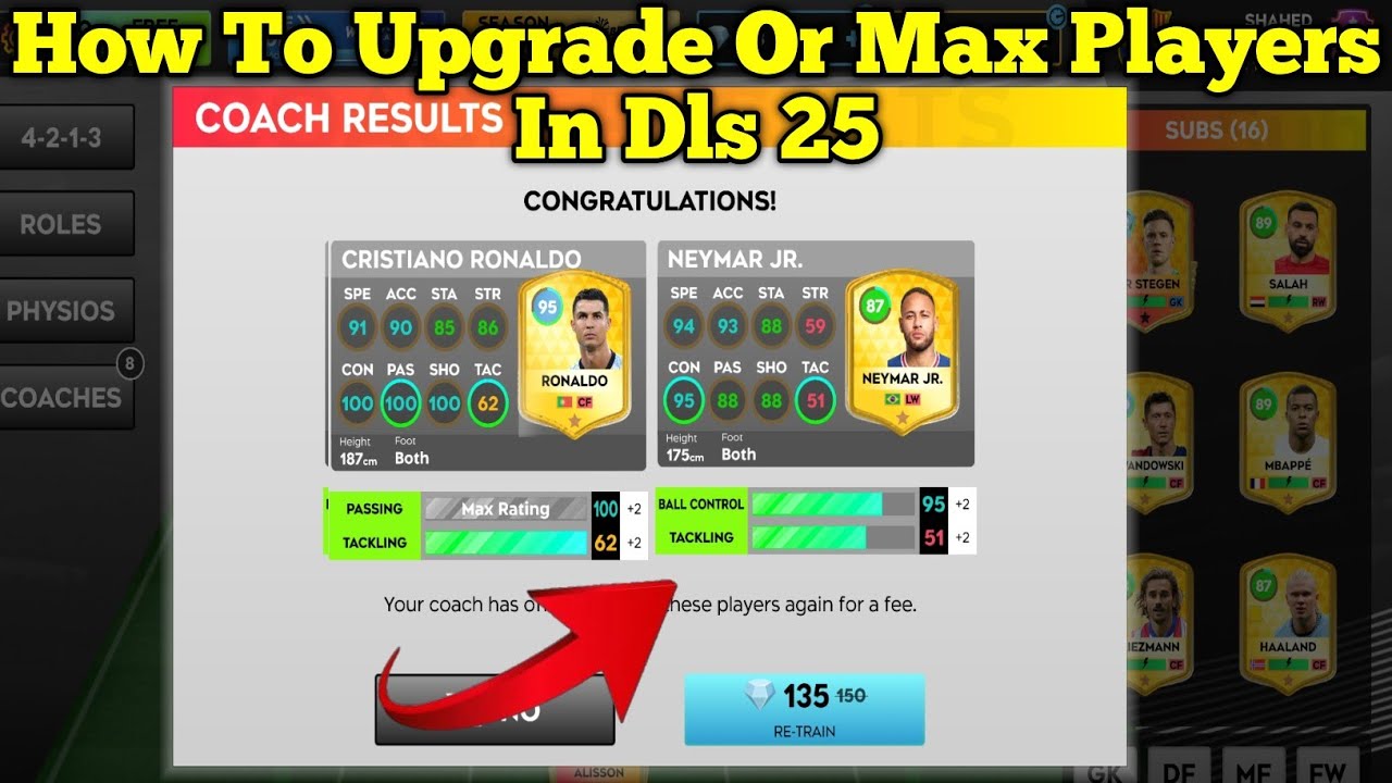 DLS 25 || How To Max Players In Dls 25 || Upgraded Players In Dls 25 ||