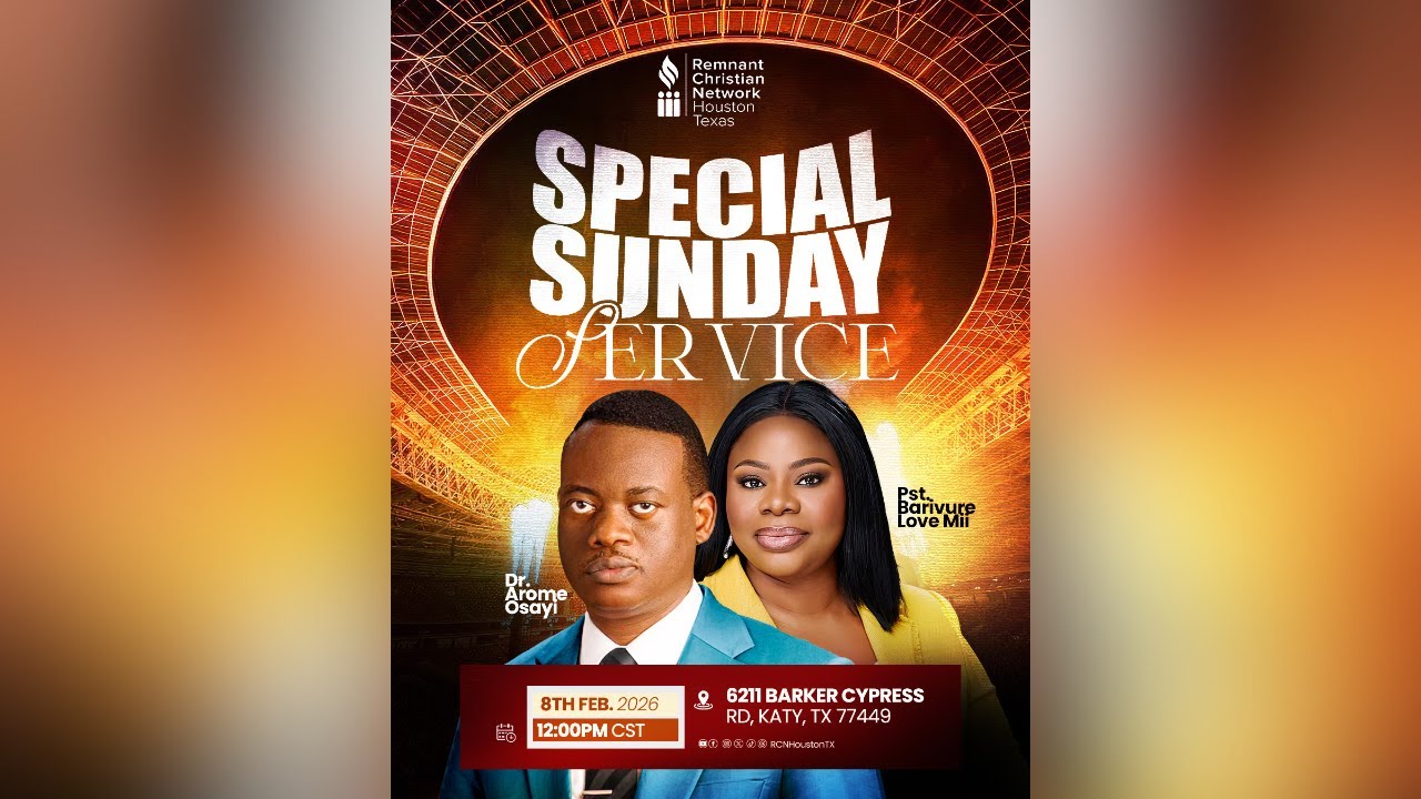 SPECIAL SUNDAY SERVICE || DAY 28 || DR. AROME OSAYI || RCN HOUSTON || 8TH FEBRUARY 2026