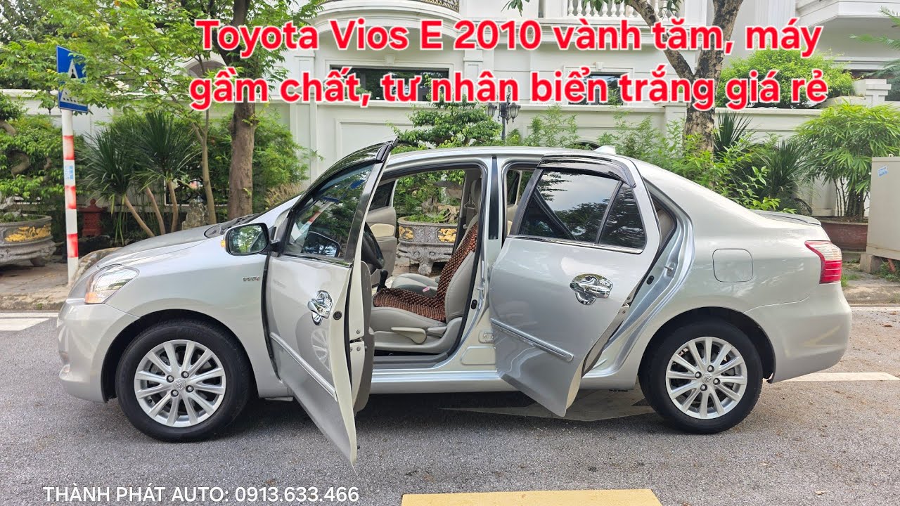 🇯🇵 ⚽️ Toyota Vios E 2010 vành tăm, vô lăng méo, tên tư nhân biển trắng, máy gầm cực chất! 0913633466