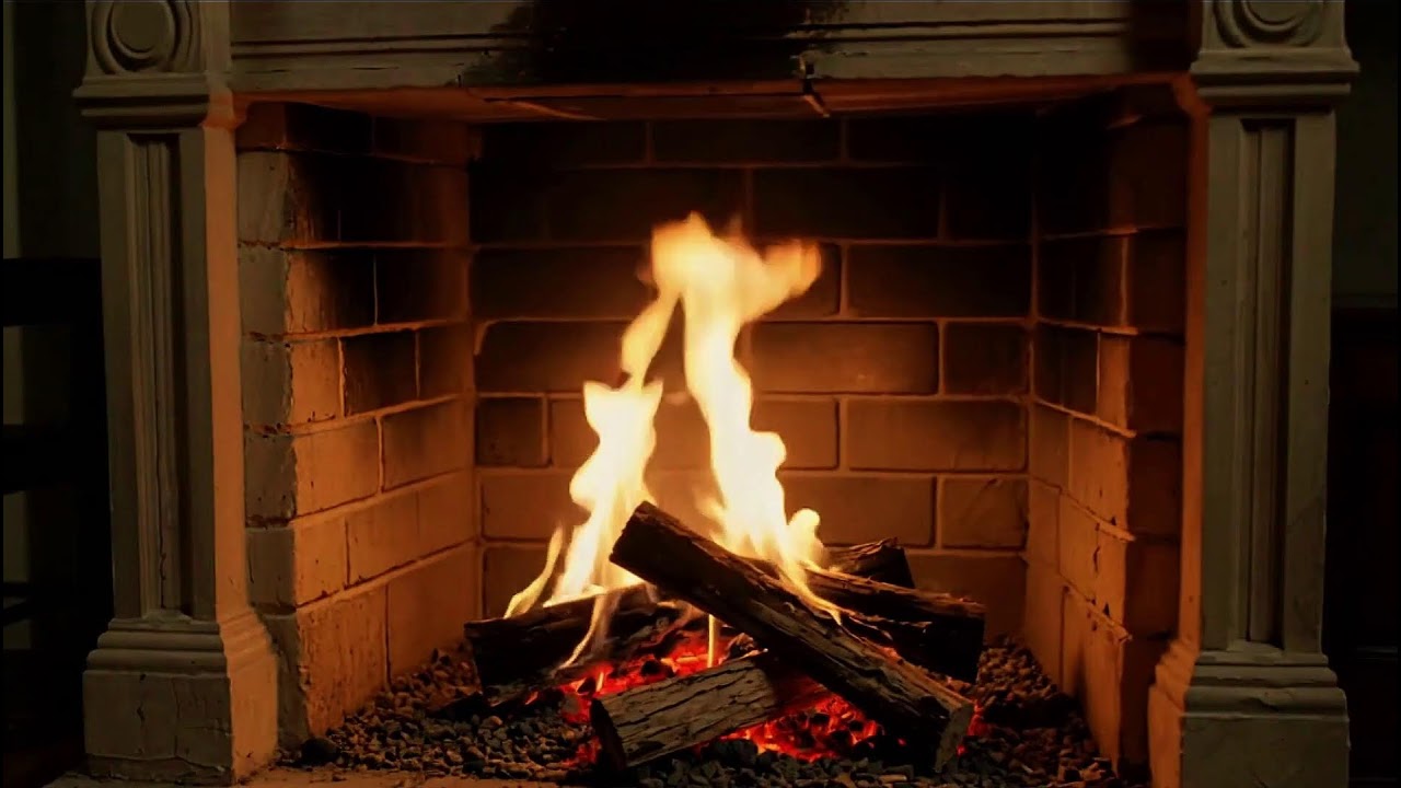 Peaceful Fireplace Background with Gentle Crackling Fire Sounds for Peaceful Nights