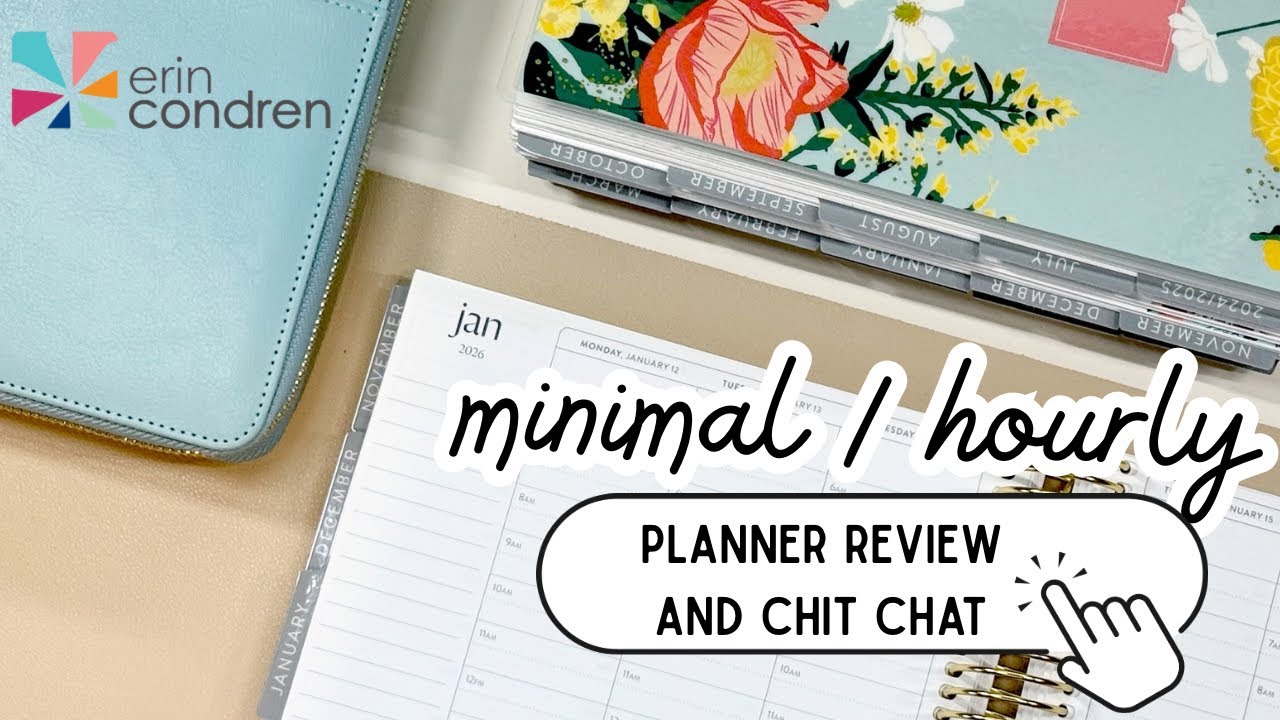 ERIN CONDREN planner review | Minimal Hourly Layout