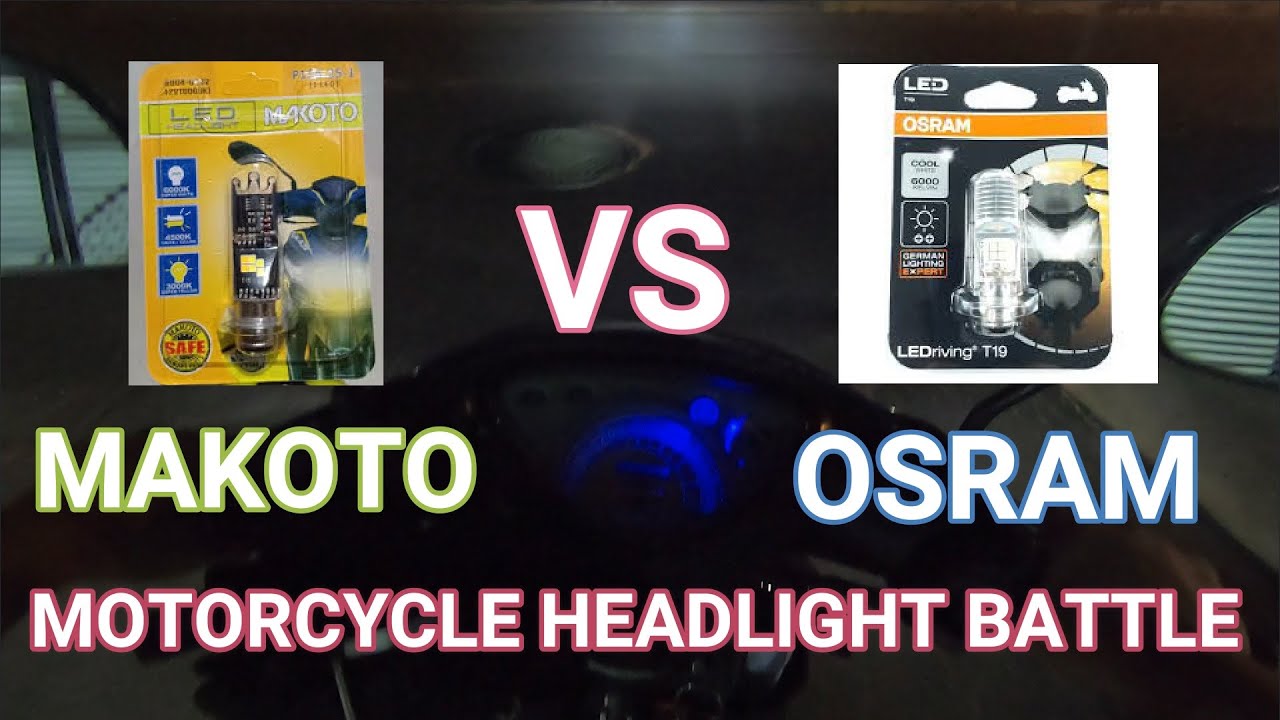 MAKOTO T19 LED VS OSRAM T19 LED  / MOTORCYCLE LED HEADLIGHT BATTLE