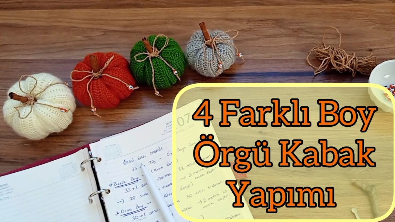 FARKLI BOYLARDA ÖRGÜ KABAK YAPIMI // Örgü Balkabağı #örgübalkabağı #pumpkin #crochet