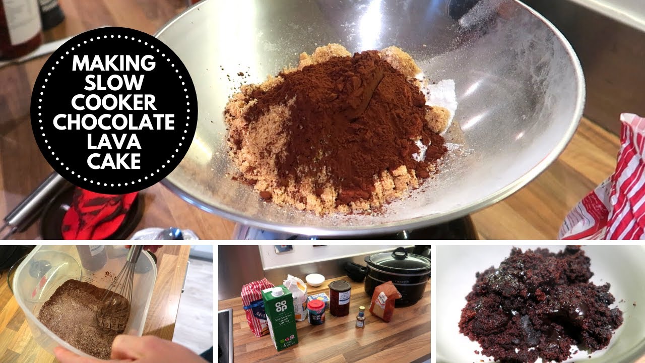 MAKING SLOW COOKER CHOCOLATE FUDGE LAVA CAKE | THE LODGE GUYS VLOG