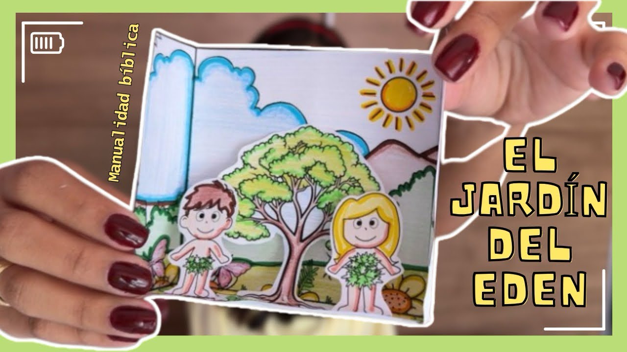 🌳 🎨 Manualidad Bíblica: Adán y Eva en el Huerto del Edén (Génesis 3) ✨