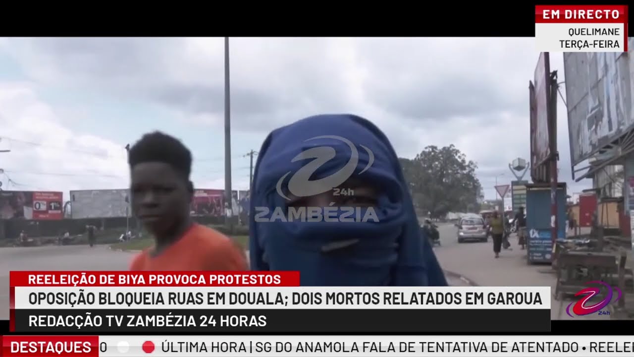 PROTESTOS EM CAMAR&Otilde;ES AP&Oacute;S REELEI&Ccedil;&Atilde;O DE PAUL BIYA