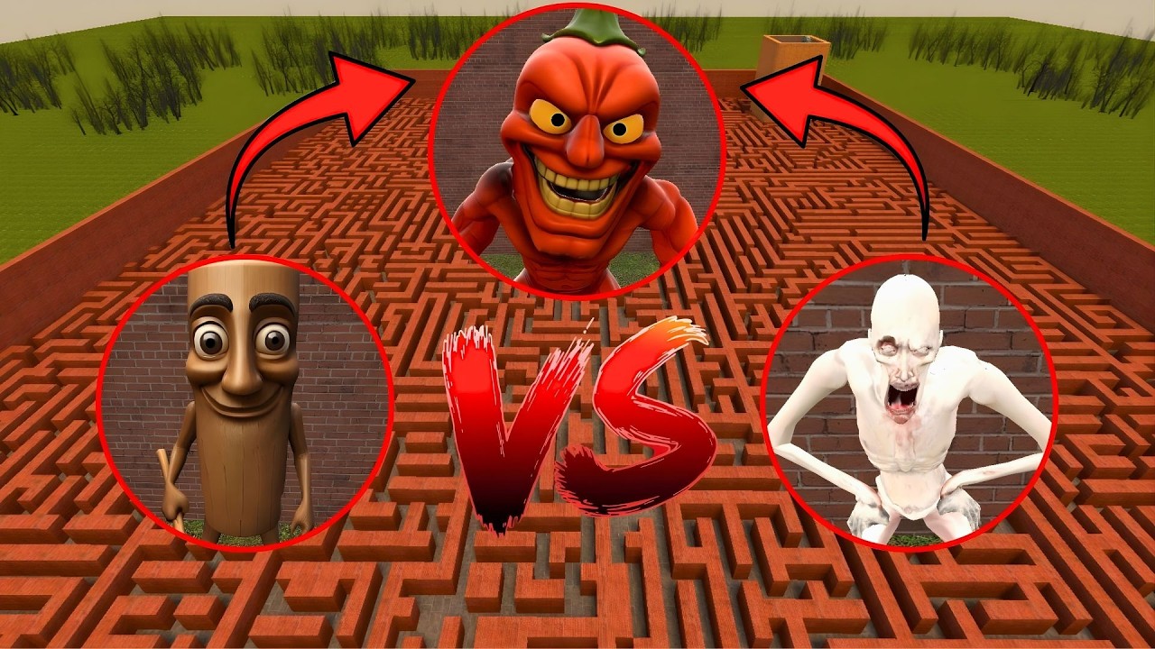 SCP 096 VS TUNG TUNG SAHUR VS ODINDINDUN IN GARRY'S MOD