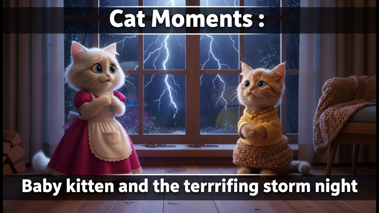 P16 :  Mama cat story: Baby kitten Miu and the terrifying storm night
