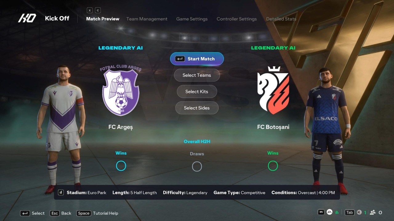FC Argeș vs FC Botoșani | Superliga | EA FC 26 | Simulare
