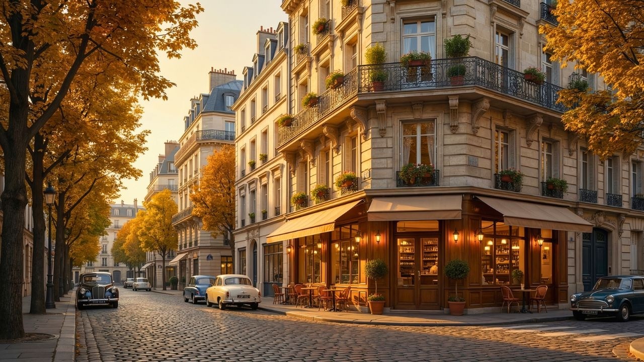 Autumn Golden Corner Café Jazz | Cozy Piano & Saxophone Ambience for Relaxing, Studying & Sleep