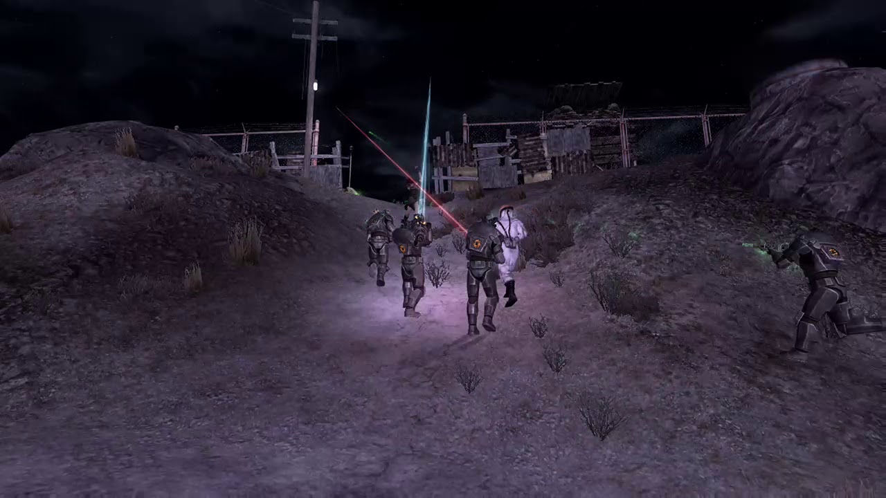 Fallout New Vegas: Enclave troopers attack Nelson Round 4