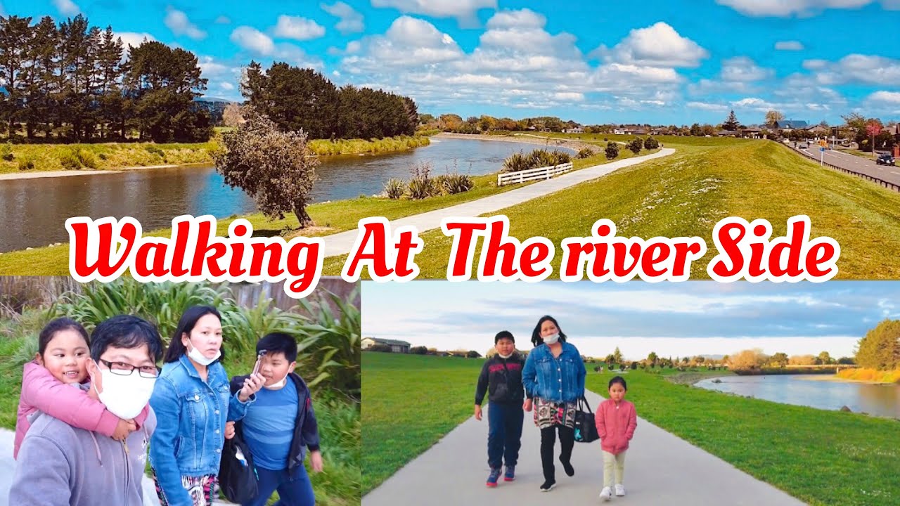 MANAWATU RIVER PALMERSTON NORTH - walking at the river side.