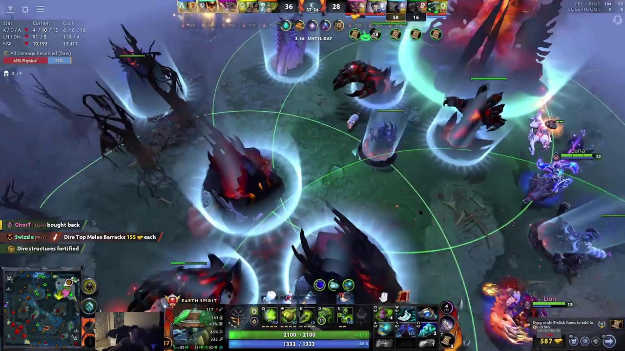 Grandmaster Earth Spirit | High-MMR Support Gameplay | Dota 2 Ranked | Patch 7.40c