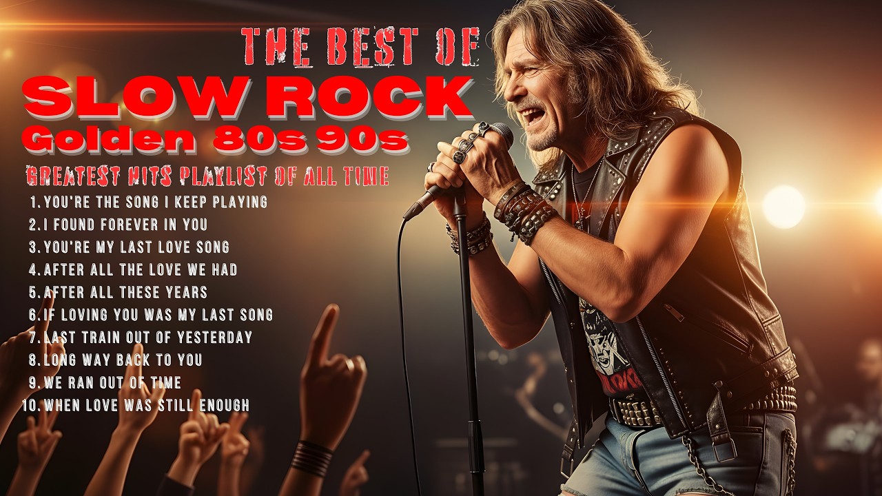 🎸  🎸 The Best of Slow Rock 🎸 Golden 80s 90s Greatest Hits Playlist...!!!!
