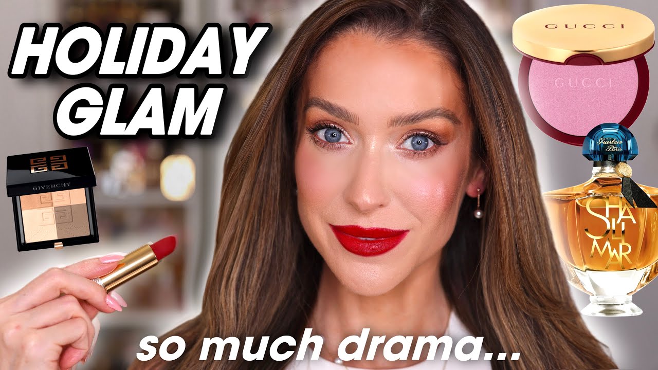 GRWM FOR A HOLIDAY PARTY! ✨ Glam Makeup + My Chaotic Thanksgiving & Choose the Perfect Dress!
