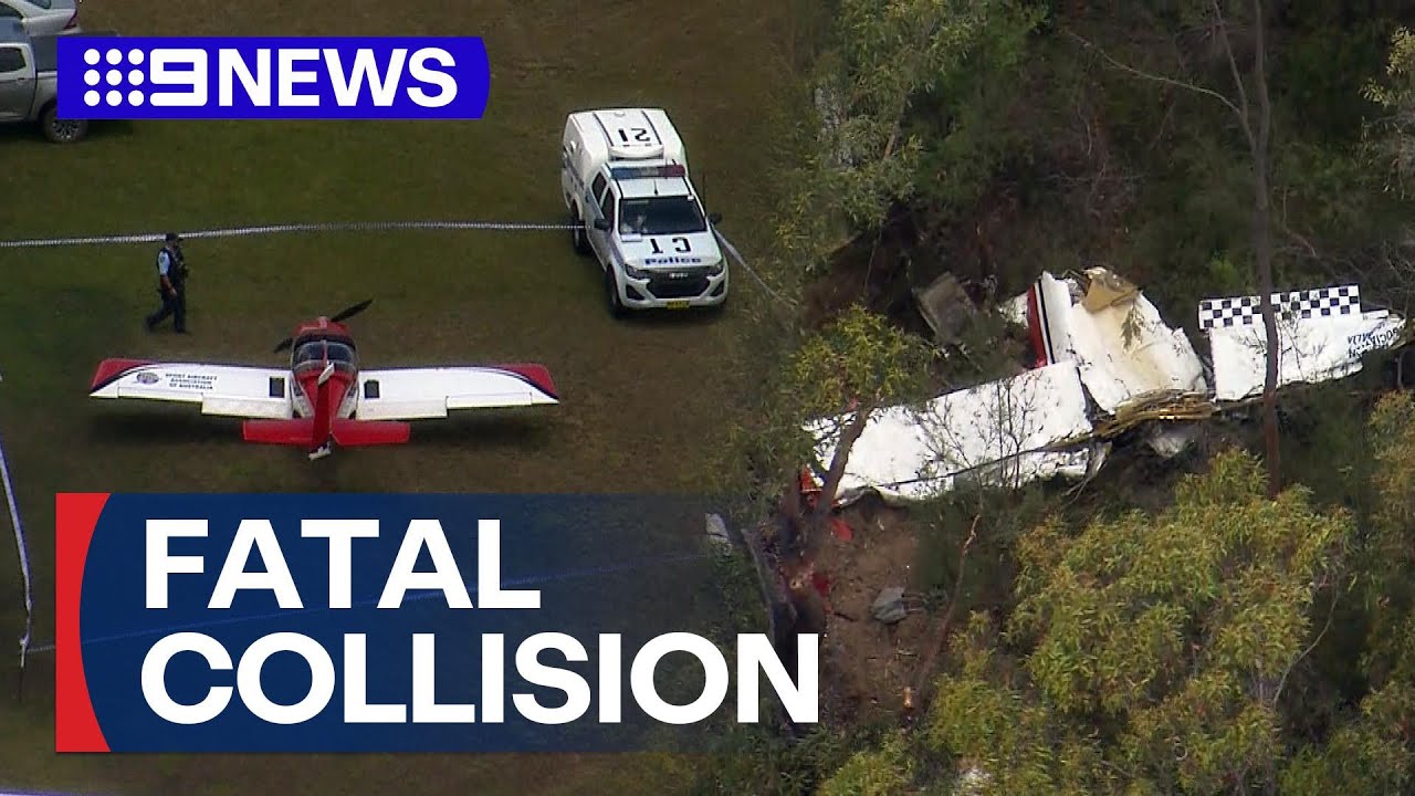 A pilot has died after two light planes crashed | 9 News Australia