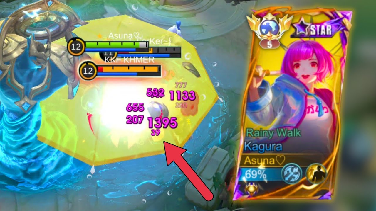 Rainy Walk Kagura ONE-HIT Build Gameplay !! MLBB