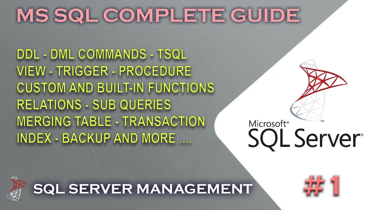MS SQL | Complete Guide - First project initialization  #1