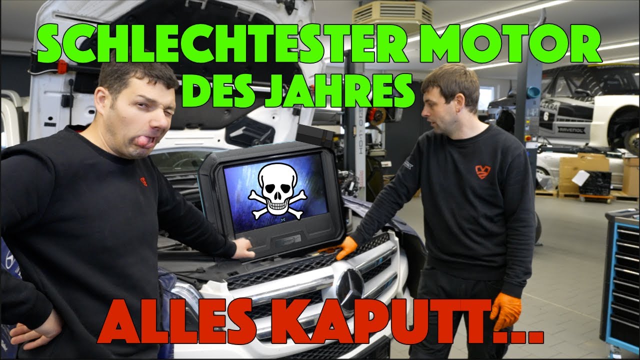 Voll Katastrophe Mercedes Motor am Ende seines Lebens