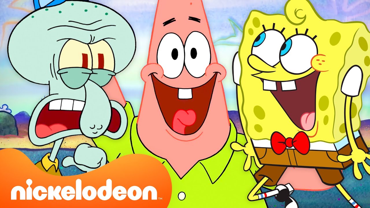 SpongeBob Taking Over Patrick's Show for 38 Minutes Straight 🧽⭐️ | Nicktoons