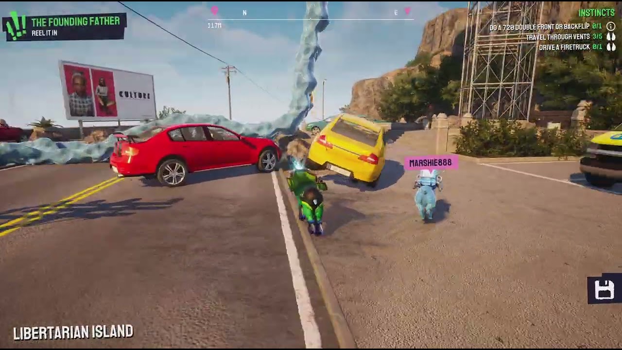 Goat sim with superpoweres